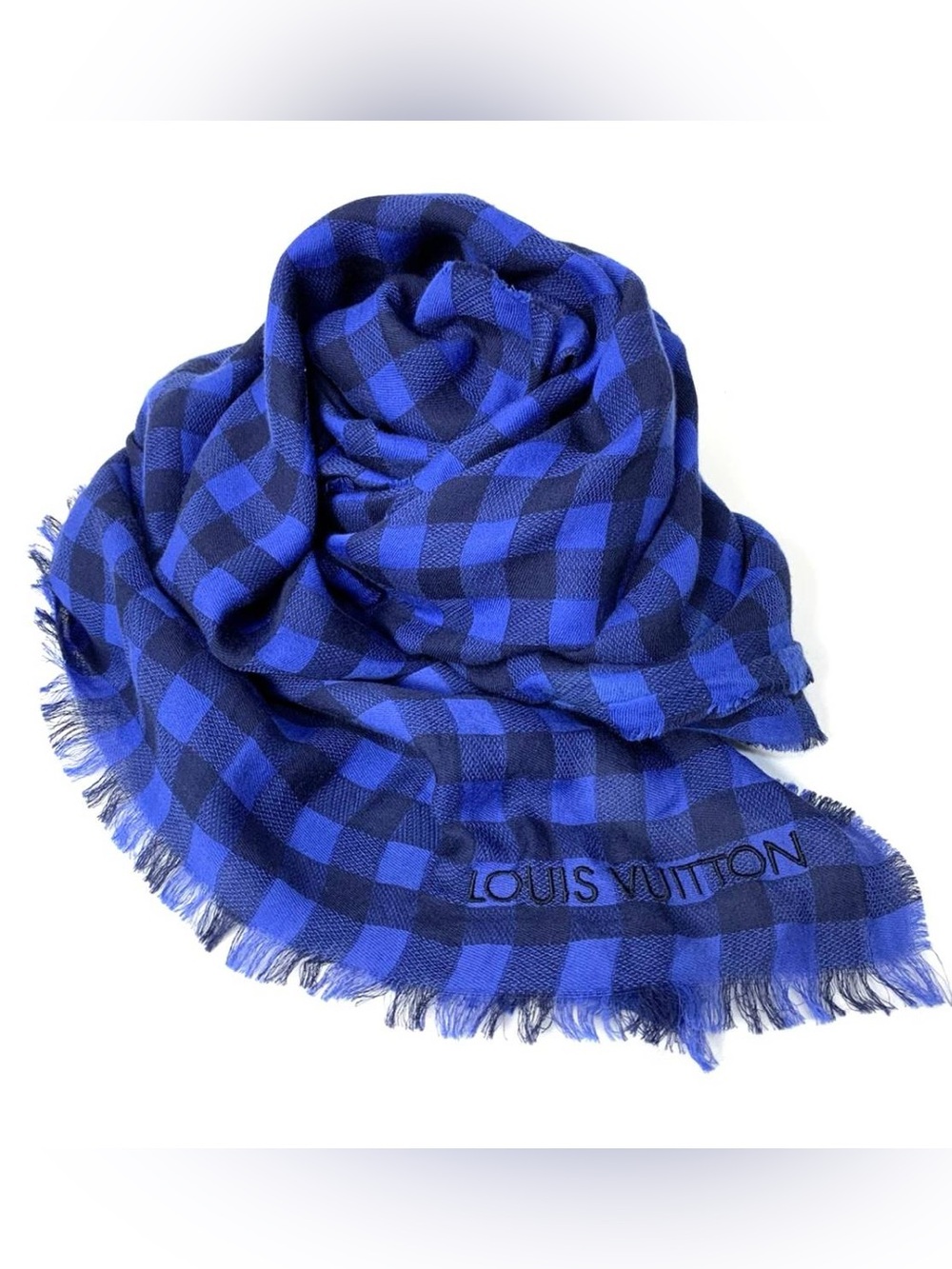 Louis Vuitton Masai Gingham Cotton Scarf